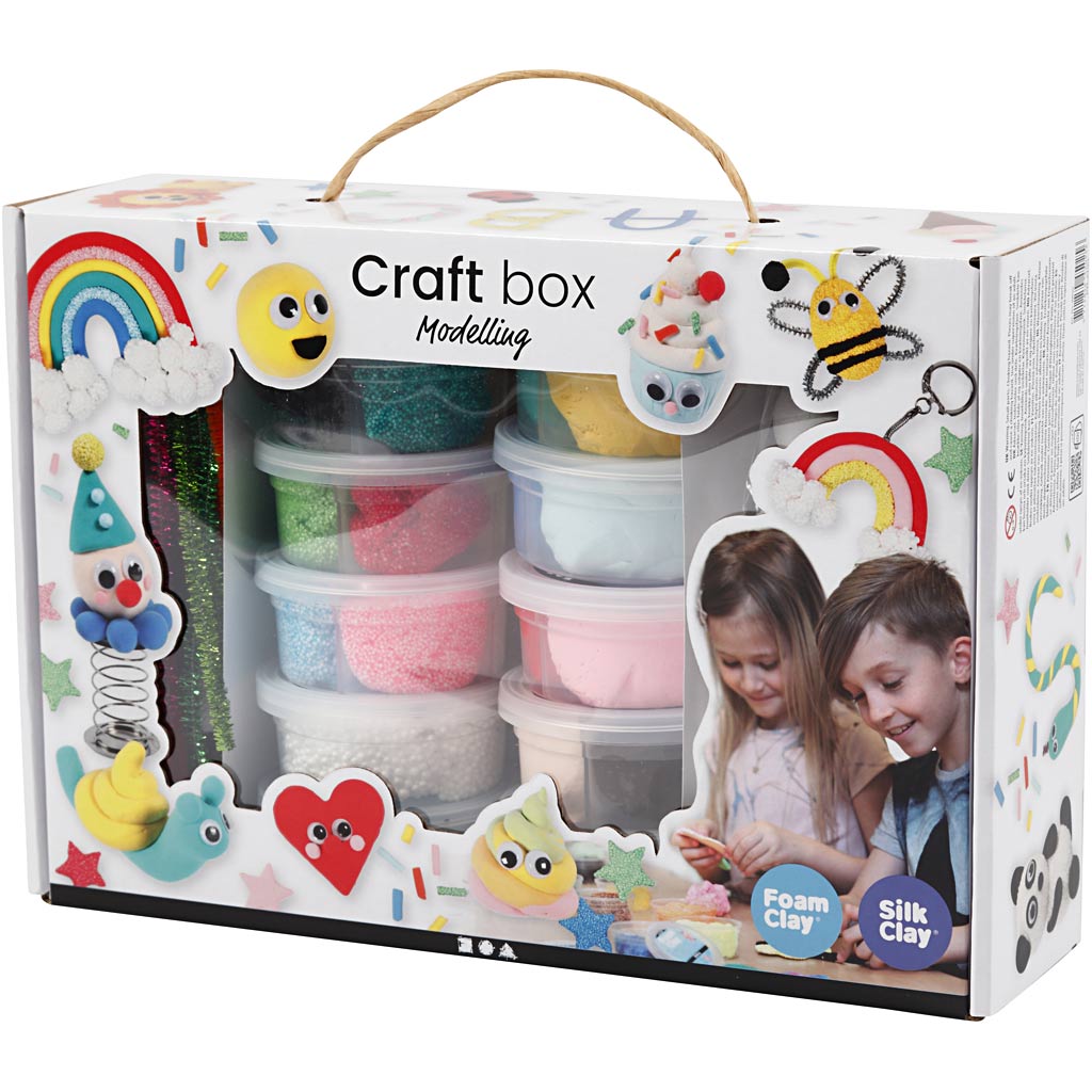 Foam Clay® en Silk Clay® Set , diverse kleuren, 1 set [HOB-98120]