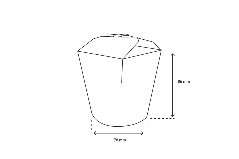 Wok to Go beker 8x8,6 cm 16oz 400ml kraft (500 stuks) [TK-9987004]