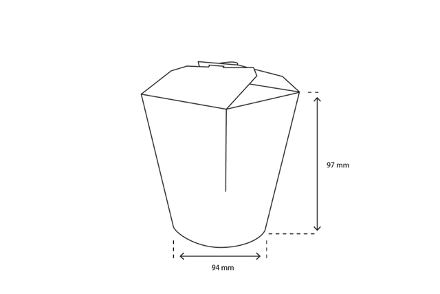 Wok to Go beker 9,4x9,7 cm 26oz 750ml kraft (500 stuks) [TK-9987005]