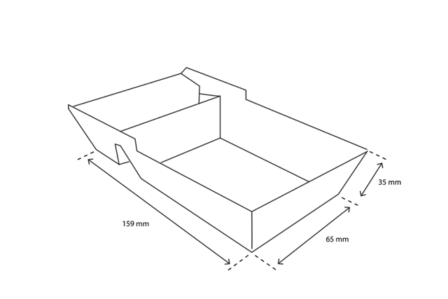 Barquette à frites A23 (A7+1) kraft (600 pcs) [TK-9987059]