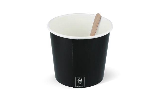 Ijsbeker karton 360ml Ø9 cm 12oz zwart FSC®Mix (1.000 stuks) [TK-9987090]