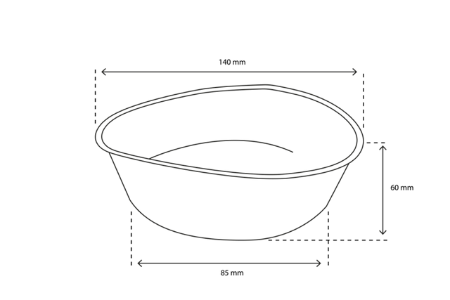 Kom Palmblad 500ml Ø14 cm (100 stuks) [TK-9987129]