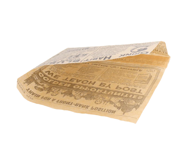 Hamburger bag 16x16.5cm newspaper greaseproof paper (5.000 pcs)