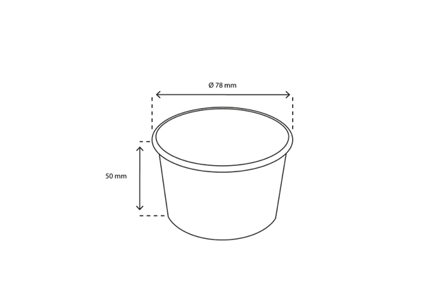 Gobelet à crème glacée Carton 120ml Ø7,8cm 4oz FSC®Mix Noir (1.000 pcs) [TK-9987422]