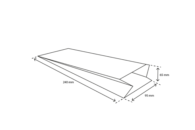 Sachet à Snacks Papier (1.5 ounce) 9,5x6,5x24 cm Blanc 45gr (2.400 pcs) [TK-9987483]