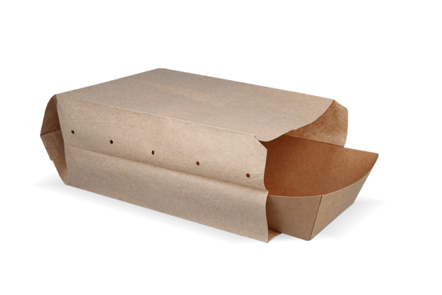 Snackzakken geperforeerd papier (2 pond) 16x10x31 cm kraft 50gr (1.000 stuks) [TK-9987488]