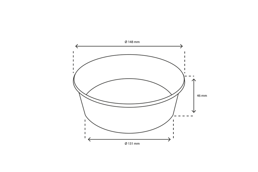 Salade Poke Bowl 500ml 20oz Ø14,8x4,6cm Blanc (300 pcs) [TK-9987581]