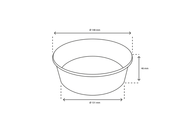 Salade Poke Bowl 500ml 20oz Ø14,8x4,6cm kraft (300 stuks) [TK-9987582]