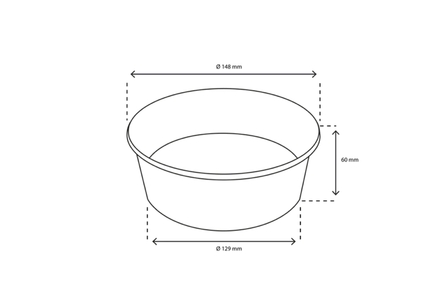 Salade Poke Bowl 750ml 26oz Ø14,8x6 cm kraft (300 stuks) [TK-9987584]