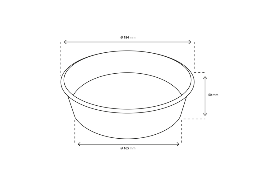 Salade Poke Bowl 900ml 30oz Ø18,4x5cm kraft (300 stuks) [TK-9987587]