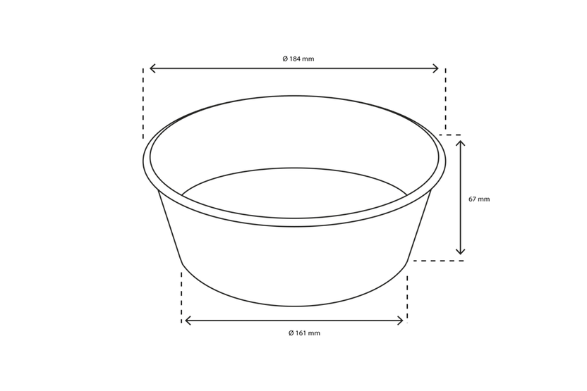 Salade Poke Bowl 1300ml 40oz Ø18,4x6,7cm kraft (300 stuks) [TK-9987591]