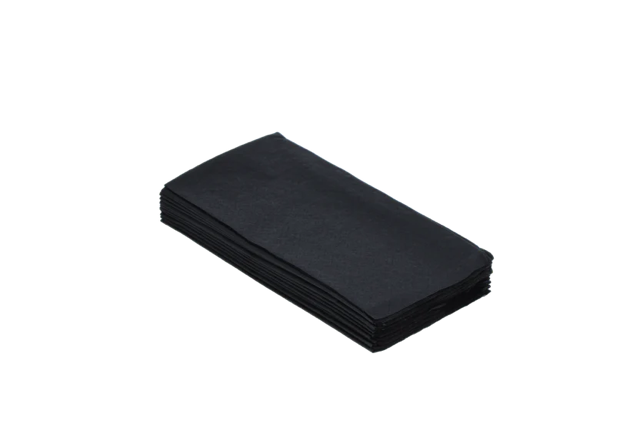 Napkin 2 ply Paper 1/8 Fold 33x33cm Black (2.000 pcs)