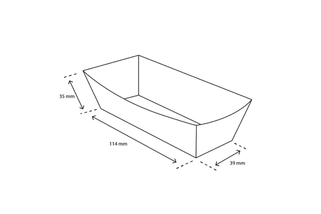 Kroketbakjes A5 3,9x3,5x11,4 cm kraft/wit (400 stuks) [TK-9987890]