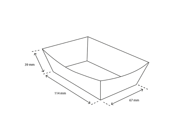 Frietbakjes A9 kraft/wit (400 stuks) [TK-9987892]