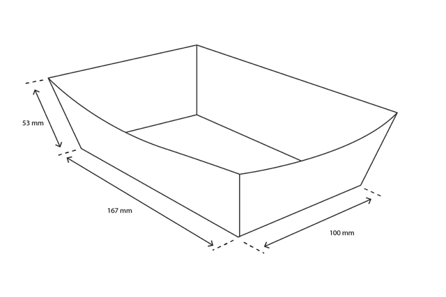 Frietbakjes A50 kraft/wit (400 stuks) [TK-9987899]
