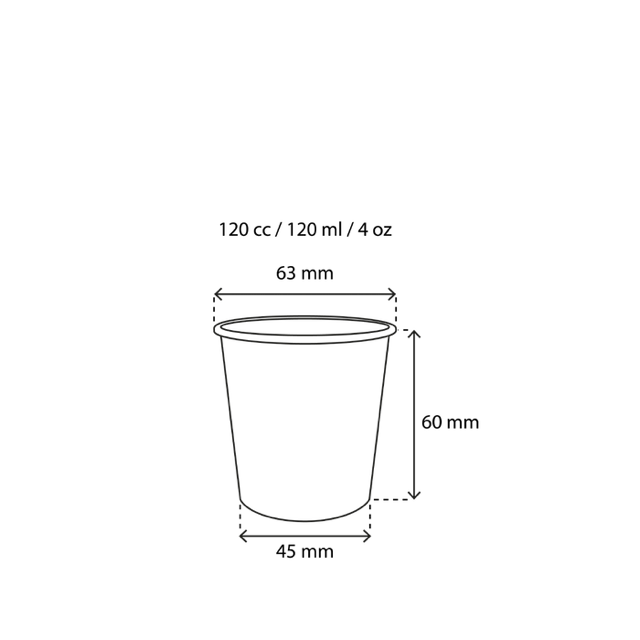Koffiebeker karton 120cc 4oz Ø6,3cm gestreept (1.000 stuks) [TK-9987933]