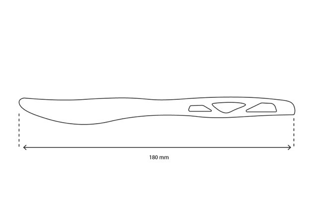 Herbruikbaar zwart mes CPLA 18 cm (1.000 stuks) [TK-9988003]