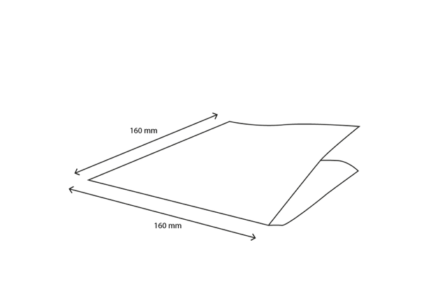 Sachet à hamburger 16x16cm kraft imperméable à la graisse paper (2.000 pcs) [TK-9988044]