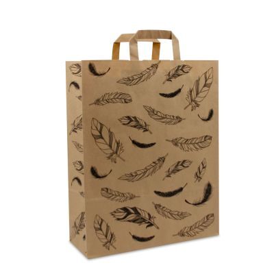 Sacs Kraft FSC® - Plumes 32+12x40 cm Marron (250 pcs) [FP-DPL052]