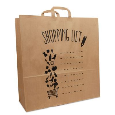 Kraft Draagtassen Shopping list 45+17x47 cm Bruin (150 stuks) [FP-DPL060]