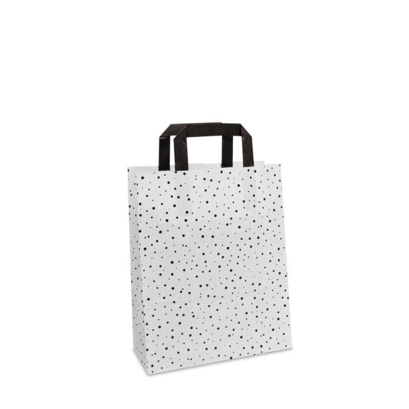 Kraft Draagtassen Bubble 22+10x28 cm Wit (250 stuks) [FP-DPL069]