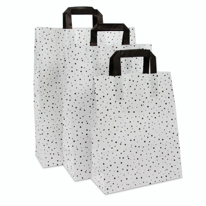 Kraft Draagtassen Bubble 26+12x35 cm Wit (250 stuks) [FP-DPL070]