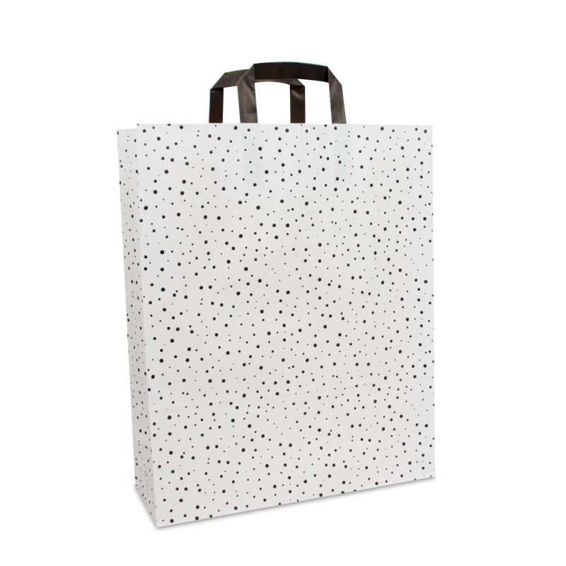Kraft Draagtassen Bubble 32+12x40 cm Wit (250 stuks) [FP-DPL071]