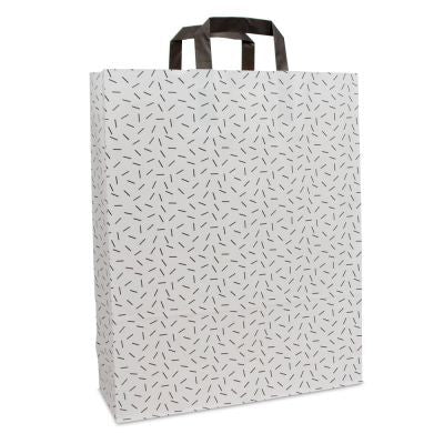Kraft Draagtassen Sprinkle 32+12x40cm Wit (250 stuks) [FP-DPL074]