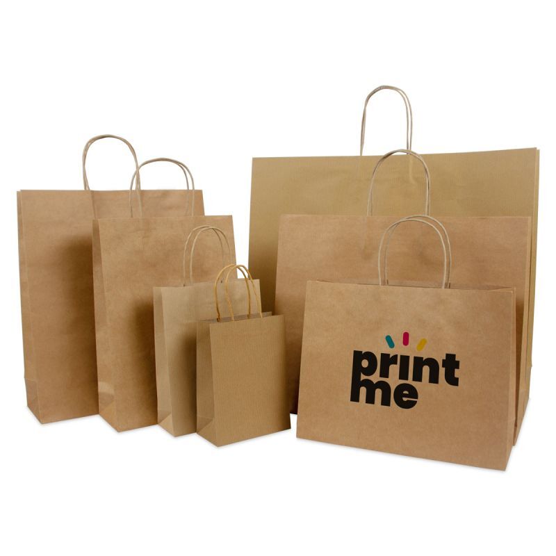Papieren Draagtassen Bruin 54+13x46 cm met bodemkarton (100 stuks) [FP-DPT005]