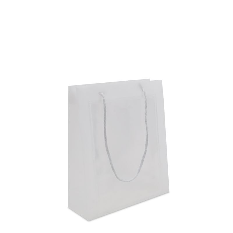 Sacs en plastique haut de gamme avec fenêtre d'insertion au format A5 20+8x25 cm Semi-transparent (200 pcs) [FP-DQC020]