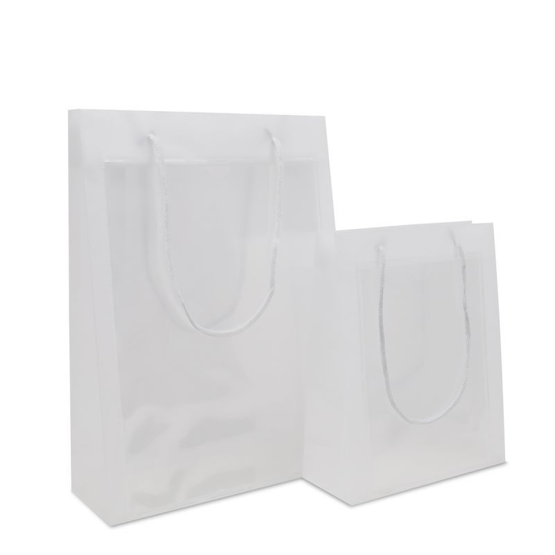 Sacs en plastique haut de gamme avec fenêtre d'insertion au format A4 26+10x36 cm Semi-transparent (100 pcs) [FP-DQC021]