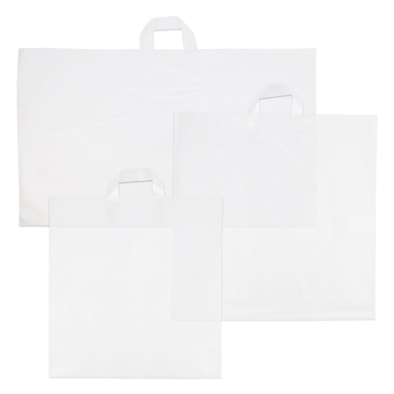 Plastic Draagtassen Frosted 75x45+2x5 cm (250 stuks) [FP-DQL012]