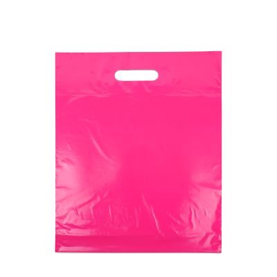 Sac à poignées économiques 35x44+2x4 cm Rose (400 pcs) [FP-DQU197]