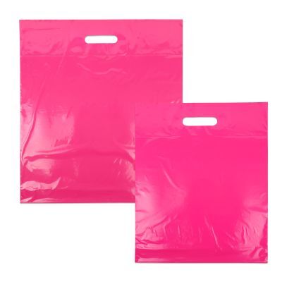 Plastic Draagtassen Roze 45x50+2x4 cm (400 stuks) [FP-DQU202]