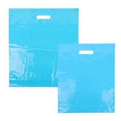 Sac à poignées économiques 45x50+2x4 cm Bleu (400 pcs) [FP-DQU204]