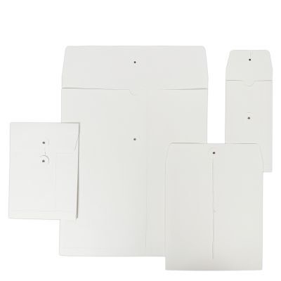 Porte-factures en papier avec fermeture japonaise 35x40+2x1,25 cm Blanc (100 pcs) [FP-JGB004]