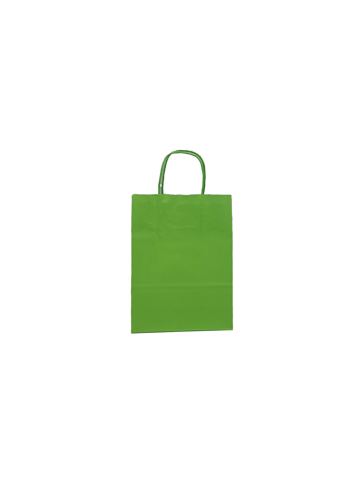 Sac à poignées en Papier Vert Papier Kraft 90 gram 18+8x22cm (50 pièces) [PAM1822GR]