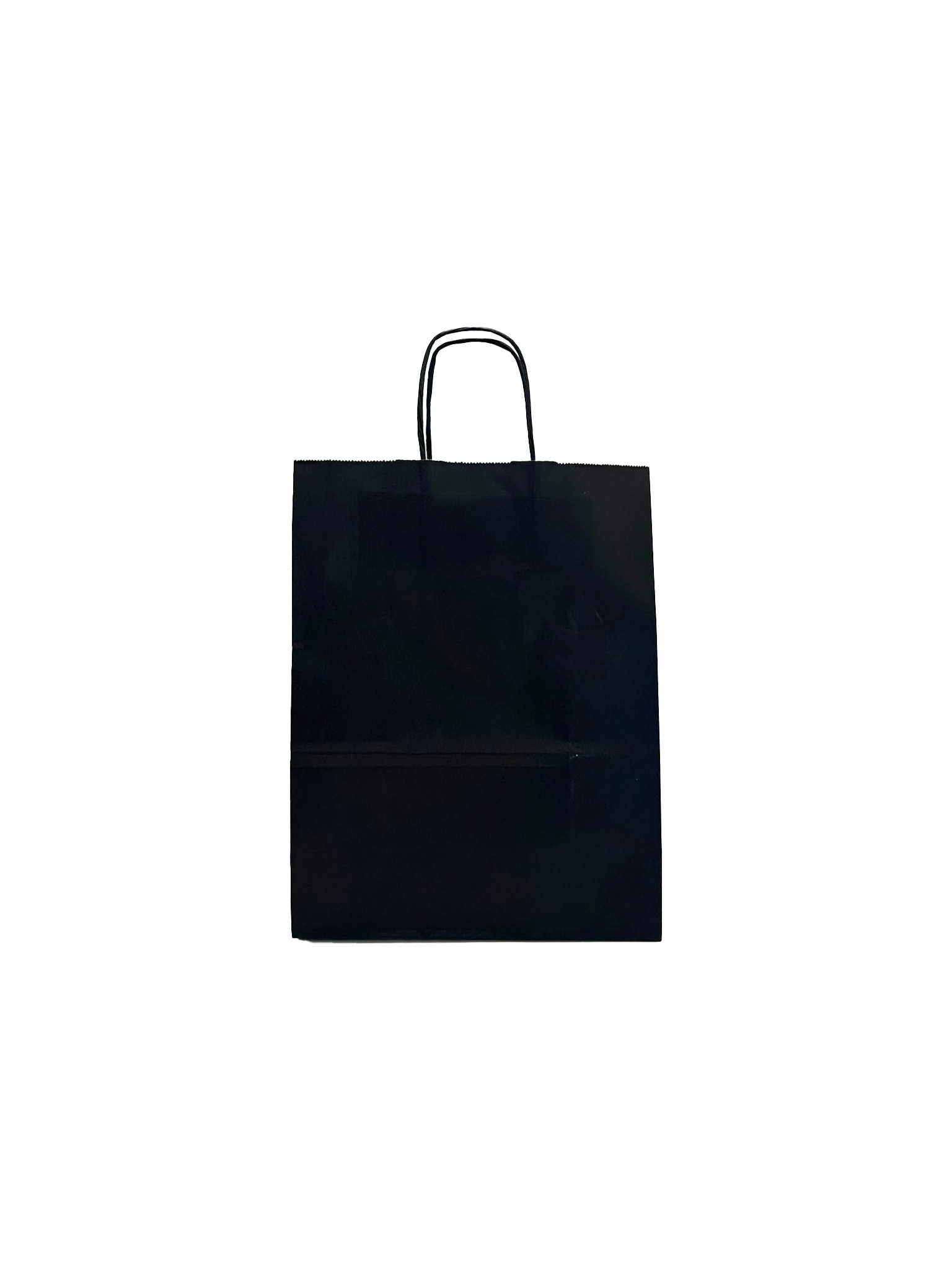 Sac de course Noir Papier Kraft 24+12x31cm 100 g/m2 (50 pièces) [PAM2231BK]