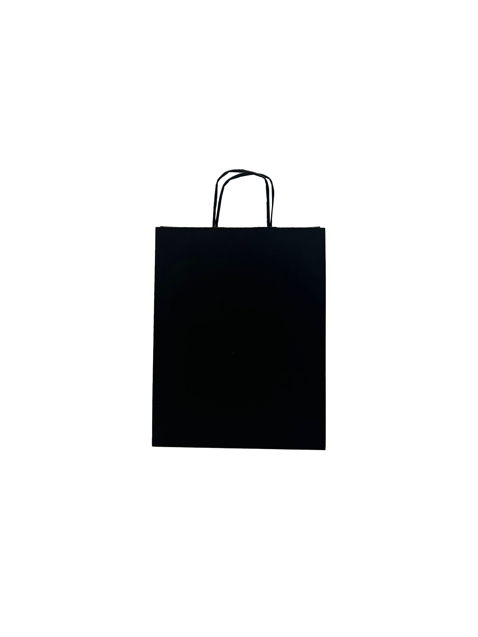 Sac de course Noir Papier Kraft 90 g/m2 26+12x35cm (50 pièces) [PAM2635BK]