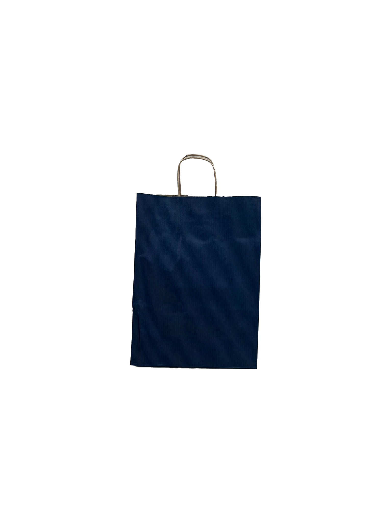 Draagtassen Papier Donkerblauw 26+12x35cm Kraft Papier 90 grams (50 stuks) [PAM2635DKBL]