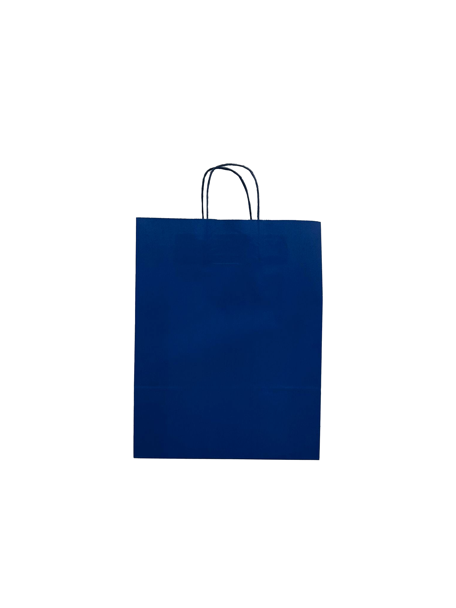 Sac Poignées Papier Bleu Foncé Papier Kraft 100 g/m2 32+12x41cm (50 pièces) [PAM3241DKBL]