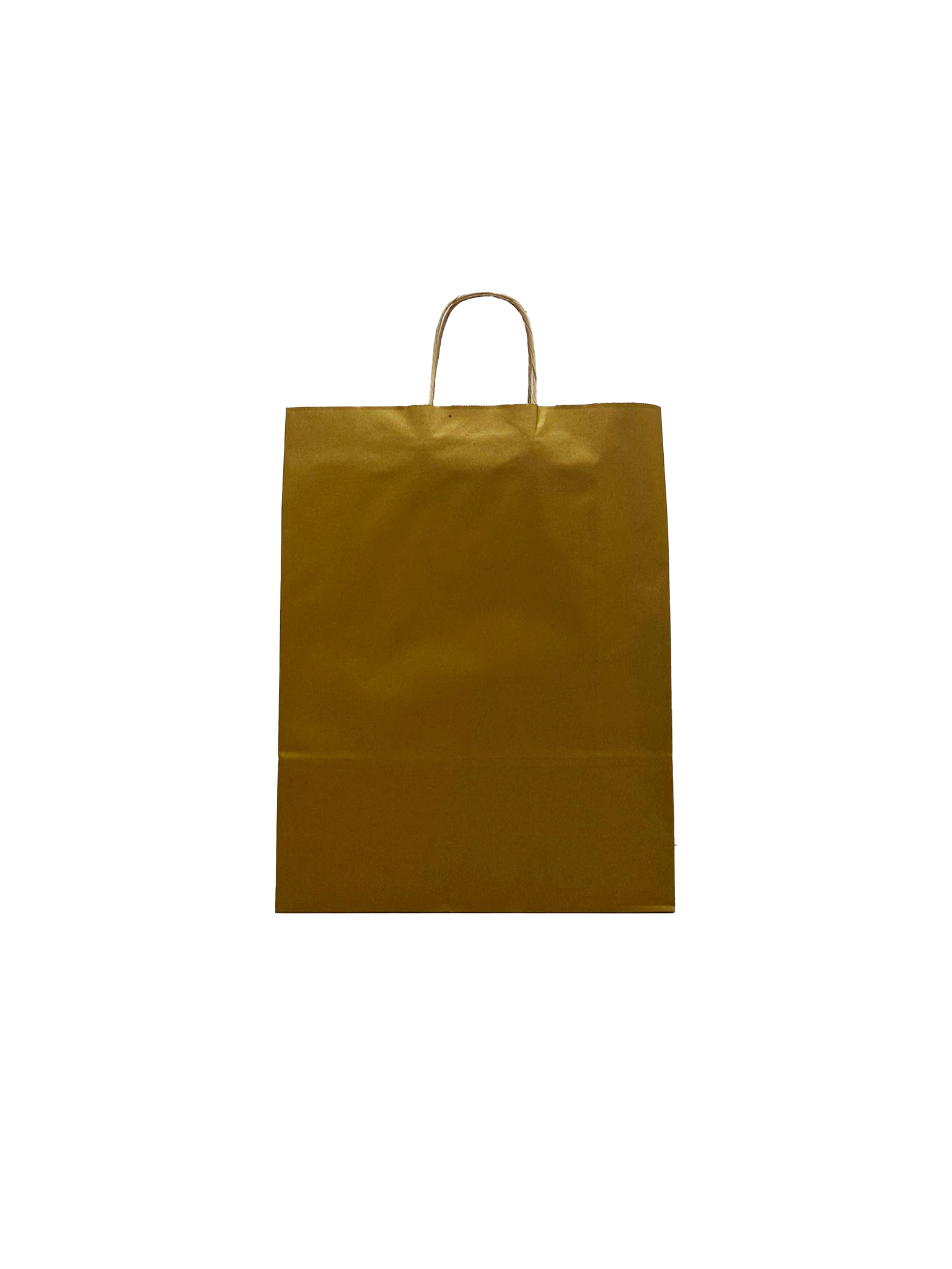 Draagtassen Papier Goud 32+12x41cm Kraft Papier 100 grams (50 stuks) [PAM3241GO]
