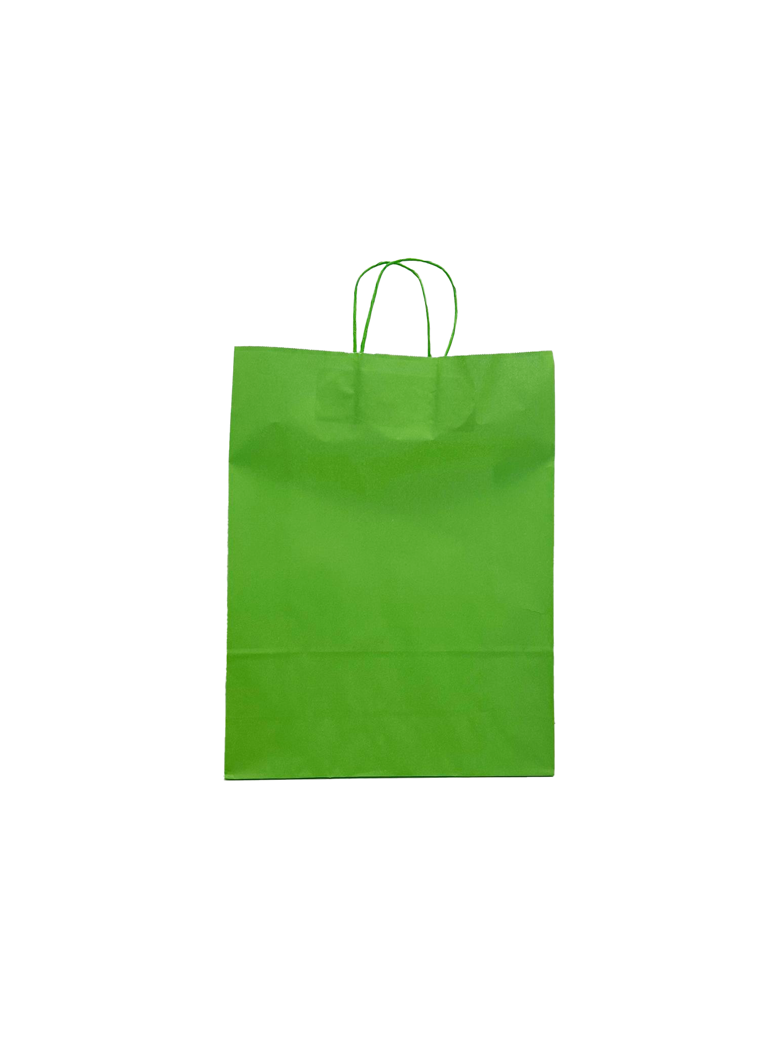 Draagtassen Papier Groen 32+12x41cm Kraft Papier 100 grams (50 stuks) [PAM3241GR]