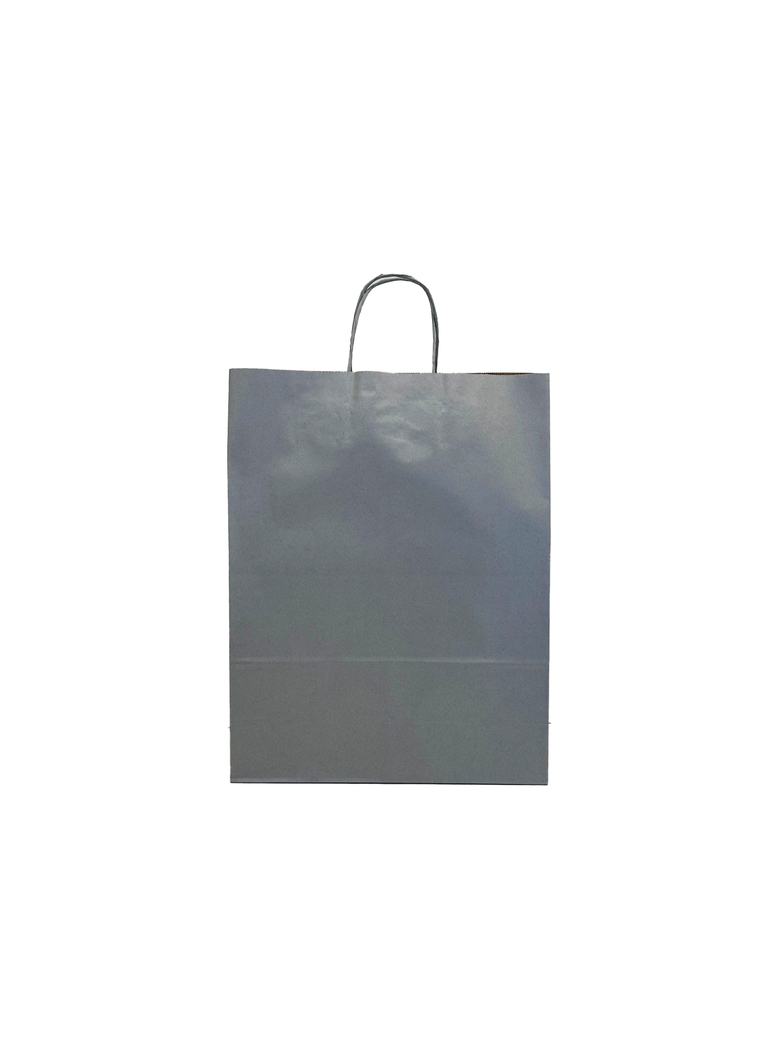 Sac de course Argent Papier Kraft 100 g/m2 32+12x41cm (50 pièces) [PAM3241SI]