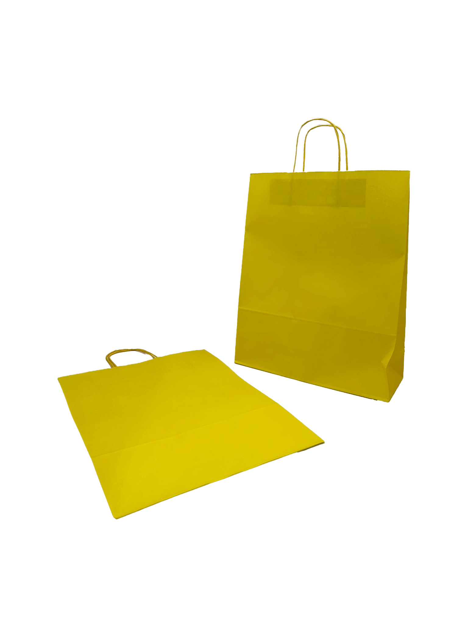 Sac de course Jaune Papier Kraft 100 g/m2 32+12x41cm (50 pièces) [PAM3241Y]