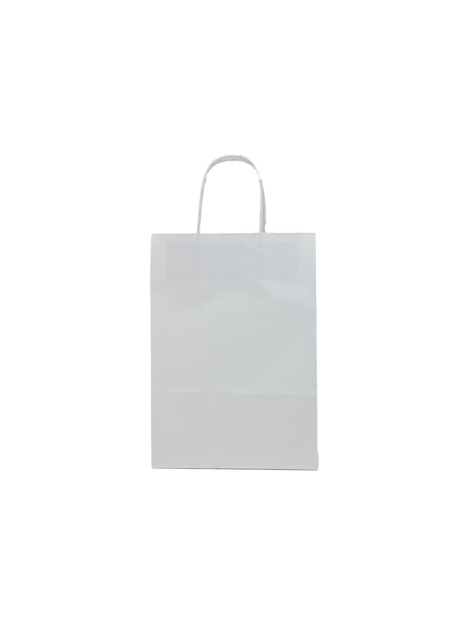 Draagtassen Papier Wit 22x10x31cm Kraft 90 g/gm met gedraaid handvat (50 stuks) [PAMW2231]