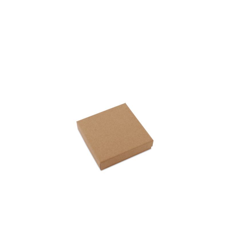 Kraft geschenkdozen met deksel 12x12x3 cm Bruin (40 stuks) [FP-VPL005]