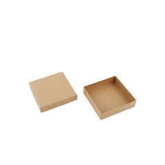 Boîtes-cadeaux en papier kraft avec couvercle 12x12x3 cm Marron (40 pcs) [FP-VPL005]
