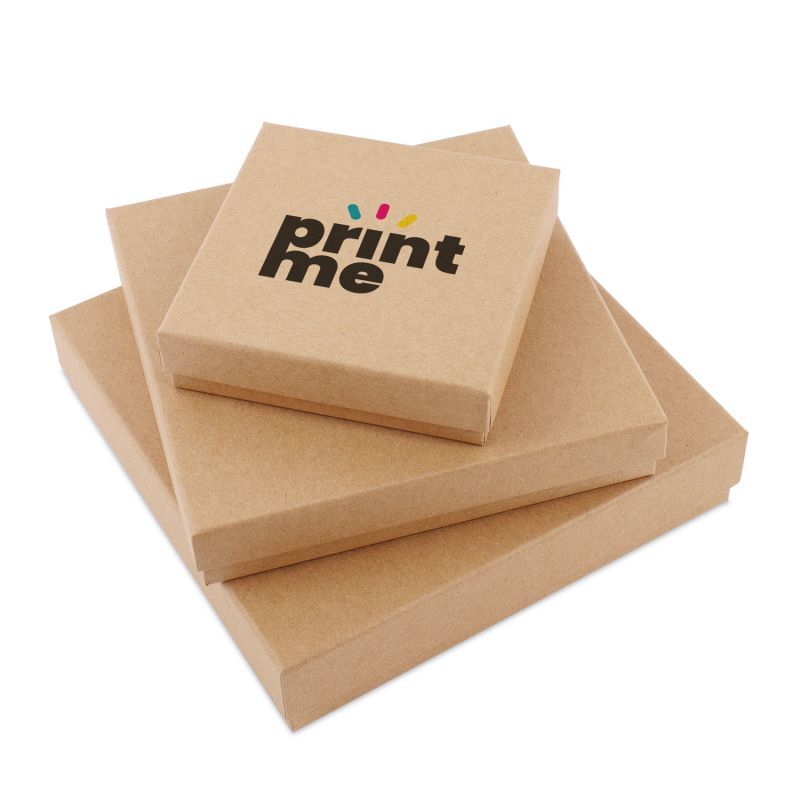 Kraft geschenkdozen met deksel 20,7x20,7x4,3 cm Bruin (20 stuks) [FP-VPL007]