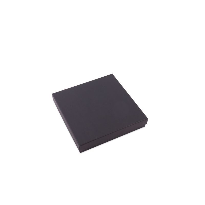 Boîtes-cadeaux en papier kraft avec couvercle 17,7x17,7x3,2 cm Noir (40 pcs) [FP-VPL012]